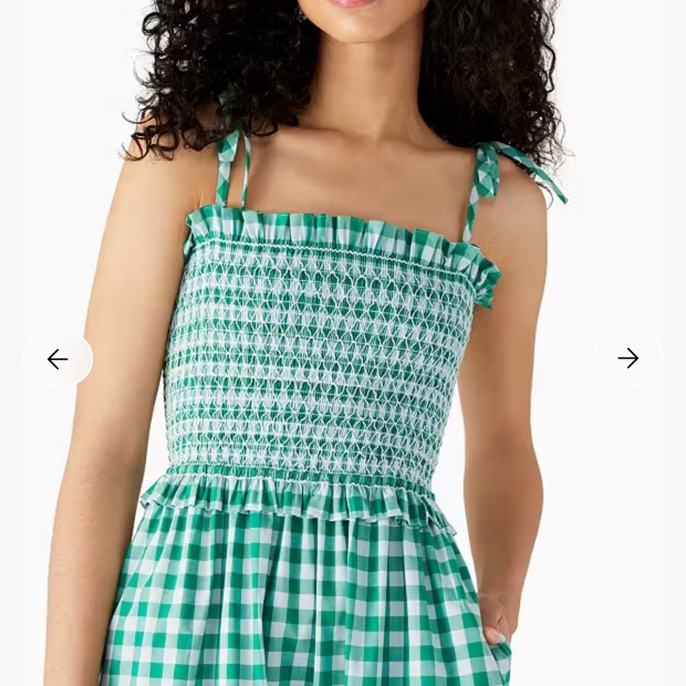 Kate Spade Green Gingham Maxi Dress - Picture 4 of 4